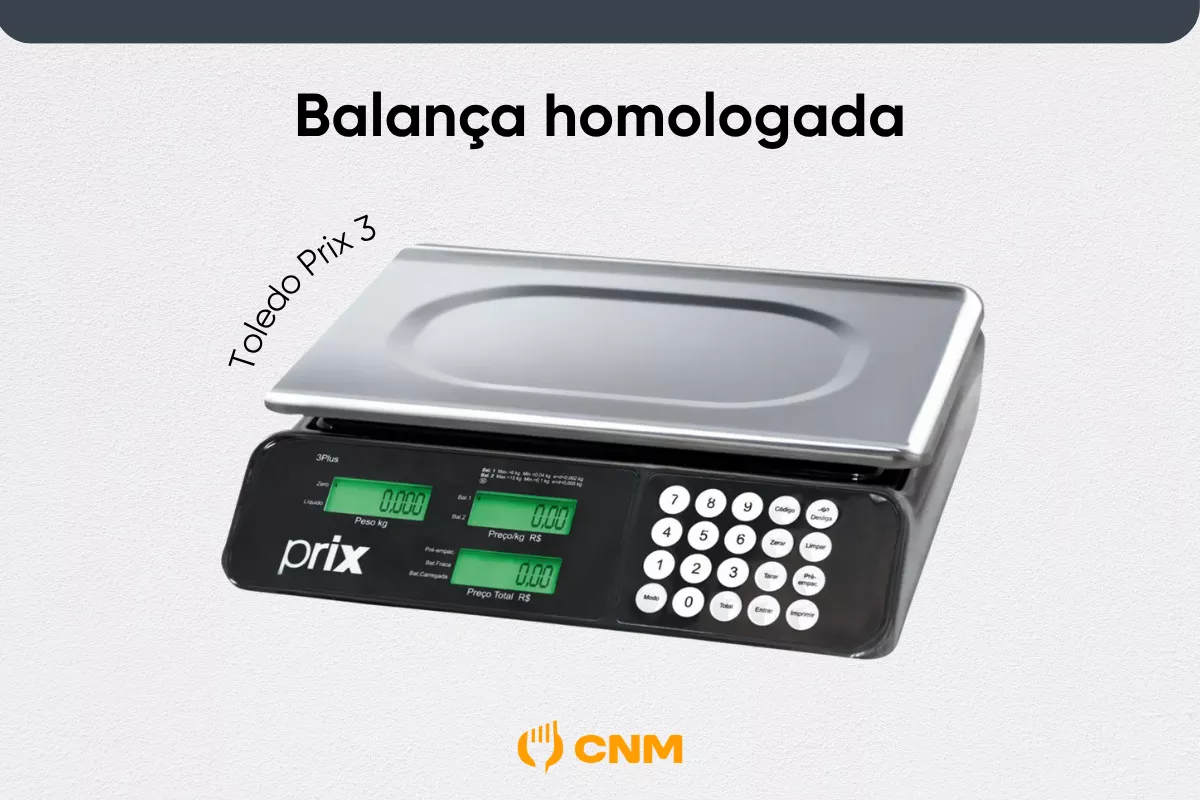 Balança digital Toledo Prix 3 homologada com o CNM
